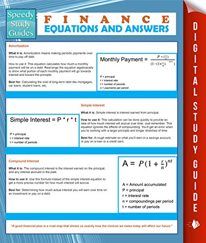 Finance Equations And Answers (Speedy Study Guides)