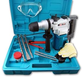 Heavy-Duty 3-Function 1" Impact Hammer Drill, SDS-Plus Bits, Chisels