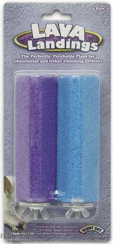 Super Pet Lava Landings Perch Chew Treats for Chinchillas, Rabbits, Hamsters & Gerbils (2 pack)