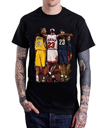 Seven Wolf Kobe Bryant Michael Jordan LeBron James men's Tee
