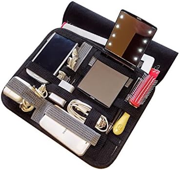 Travel Grid It Wrap Organizer Sleeve Pouch For 10"Tablet -Includes Bonus - 8 Light LED Compact Mirror