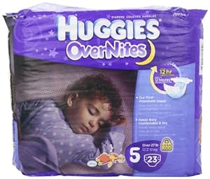 Huggies Overnites Diapers Size 5, Jumbo Pack, 23 ct