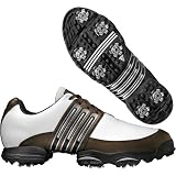 adidas Tour Traxion II Golf Shoe (Running White/Mustang Brown)