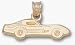 Chevy Corvette C3 Silhouette 1/4 Pendant - 14KT Gold Jewelry