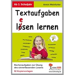 Textaufgaben l(�)esen lernen: Rechenaufgaben zur �bung des sinnerfassenden Lesens