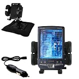 Asus MyPal A730 Auto Bean Bag Dash Holder with Car Charger - Uses Gomadic TipExchange
