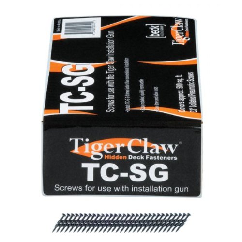 Tiger Claw Pneumatic Scrails (Nail - Screws) - 930 pcs - Coated Carbon Steel - For Use With the TigerClaw Gun - 500 Sq. Ft.