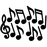 Musical Note Silhouettes (black)    (12/Pkg)