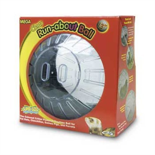 Super Pet Mega Chinchilla Run-About Exercise Ball, 13-Inch Clear