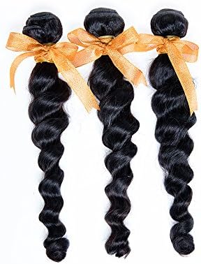 Savena 3Bundles/lot 300g Mixed Length 18 20 22Inch Malaysian 7A Grade Natutal Black Loosewave Human Hair Extension 100%Human Hair Weft