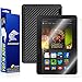Armorsuit MilitaryShield Black Carbon Fiber Skin Wrap Film + HD Clear Screen Protector for Amazon Kindle Fire HDX 7