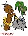 Tropical Babies Aunt Martha's Hot Iron Embroidery Transfer