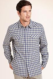 North Coast Pure Cotton Long Sleeve Gingham Checked Shirt