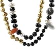 Gold and Black Freshwater Pearl Necklace