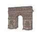 Stadt Paris Triumphbogen 5,7 cm * 5,6 cm AUFN�HER APPLIKATION B�GELBILD Arc de Triomphe Frankreich Urlaub Reisen
