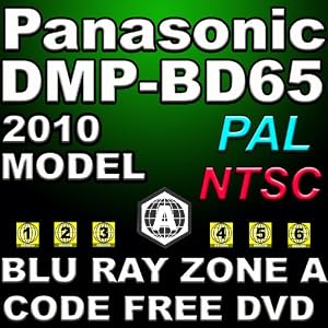 2010 Panasonic DMP-BD65 Multi Region Code Free DVD 012345678 PAL NTSC and Blu Ray Zone A... 