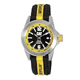 CAT Men's YA14163134 Big Twist Black Analog Dial with a Black and Yellow Nylon Strap Watch