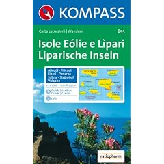 Kompass Karten, Isole Eolie o Lipari: Carta escursioni / Wandern. Alicudi - Filicudi - L�pari - Panarea - Salina - Str�mboli - Vulcano