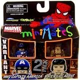  : Marvel MiniMates Series 27 Mini Figure 2-Pack Ultimate WW2 Captain America Variant and Shield Agent