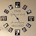 MairGwall Time Spent with Family is Worth Every Second - Family Lettering Vinyl Wall Decal - Without Clock and Picture Frame (Black, Medium)