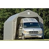 ShelterLogic 12 x 28 x 9 Homestead Barn Canopy Carport Color - Gray