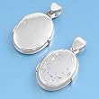 Sterling Silver - Locket Pendant - Oval - 17mm Height