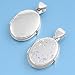 Sterling Silver - Locket Pendant - Oval - 17mm Height