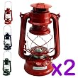 red hurricane candle holders