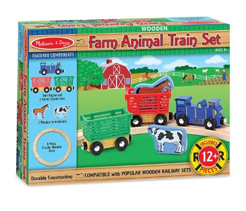 Melissa & Doug Farm Animal Train Set