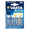 Varta 4906121414 - Batterie LR6 Mignon AA 1.5V High Energy 4er-Packung