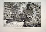 Review   / BOULTERS LOCK MAIDENHEAD HENLEY REGATTA 1886 OLD PRINT