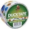 Duck Brand 280424 1.88-Inch by 10 Yards Paint Splatter Printed Duct Tape, White/Multi