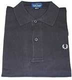Fred Perry Mens Cotton Short Sleeve Polo Shirt - Charcoal Grey