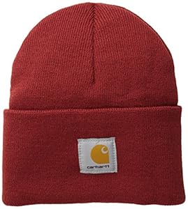 Carhartt Men's Acrylic Watch Hat,Dark Crimson,One Size