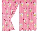 Character World Fifi Petal Curtains with Tie Backs, 72 Inch
