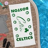 McArthur Boston Celtics 24'' x 42'' White Cotton Bench Towel