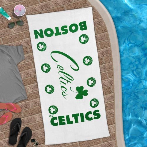 McArthur Boston Celtics 24'' x 42'' White Cotton Bench Towel