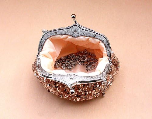 MZZ BEA002 Fully Sequined Bridal Wristlet Fashion beaded Cocktail Clutch Wedding Party Evening Purse With Removable Chains Holiday Birthday Gift (purple)