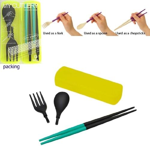 My Cutlery Eco Friendly Portable Utensil Set (Chopstick, Spoon, Fork) ; Orange Color