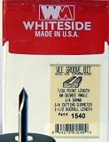 WHITESIDE MACHINE 1540 SOLID CARBIDE 2 FLUTE 60 DEGREE V-GROOVE ROUTER BIT 1/4 CD X 7/32 POINT
