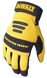 Dewalt DPG21M Heavy Duty Synthetic Padded Leather Palm Spandex Back, Medium