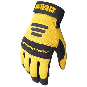 Dewalt DPG21XL Heavy Duty Synthetic Padded Leather Palm Spandex Back, X-Large by DeWALT