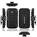 Moto E (2nd Gen) Case, LK [Heavy Duty] Black Armor Holster Defender Full Body Protective Hybrid Case Cover with Belt Clip for Moto E 2nd Generation