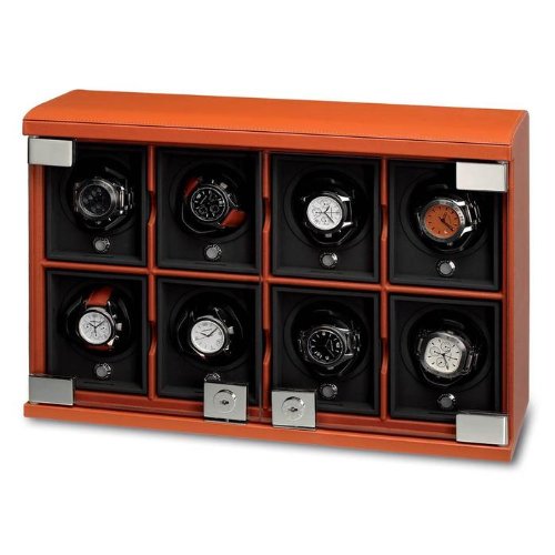 8-Module Leather Watch Winder by Underwood Watch Winders