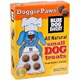 Blue Dog Bakery Natural Low Fat Dog Treats, Peanut Butter & Molasses Flavor Doggie Paws, 10-Ounce Boxes (Pack of 6)
