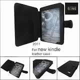 from iGADGET iGADGET Amazon Kindle4 2011 High Quality Leather case cover for Amazon Kindle 4 / Global Wireless 6 inch / 15 cm (BRAND NEW DESIGN 2011 FOR KINDLE 4) Book Style - Black Model EL565