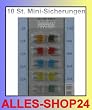 10 St�ck Auto Mini Sicherungen Flachsicherung Stecksicherung 5A-30A