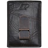Fossil Purdue Boilermakers Brown Leather Card Holder & Money Clip