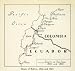 1943 Print Simon Bolivar Map War Independence Spain Ecuador Colombia Venezuela - Original Halftone Print