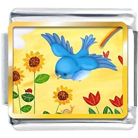 Bird Photo Italian Charm Charms